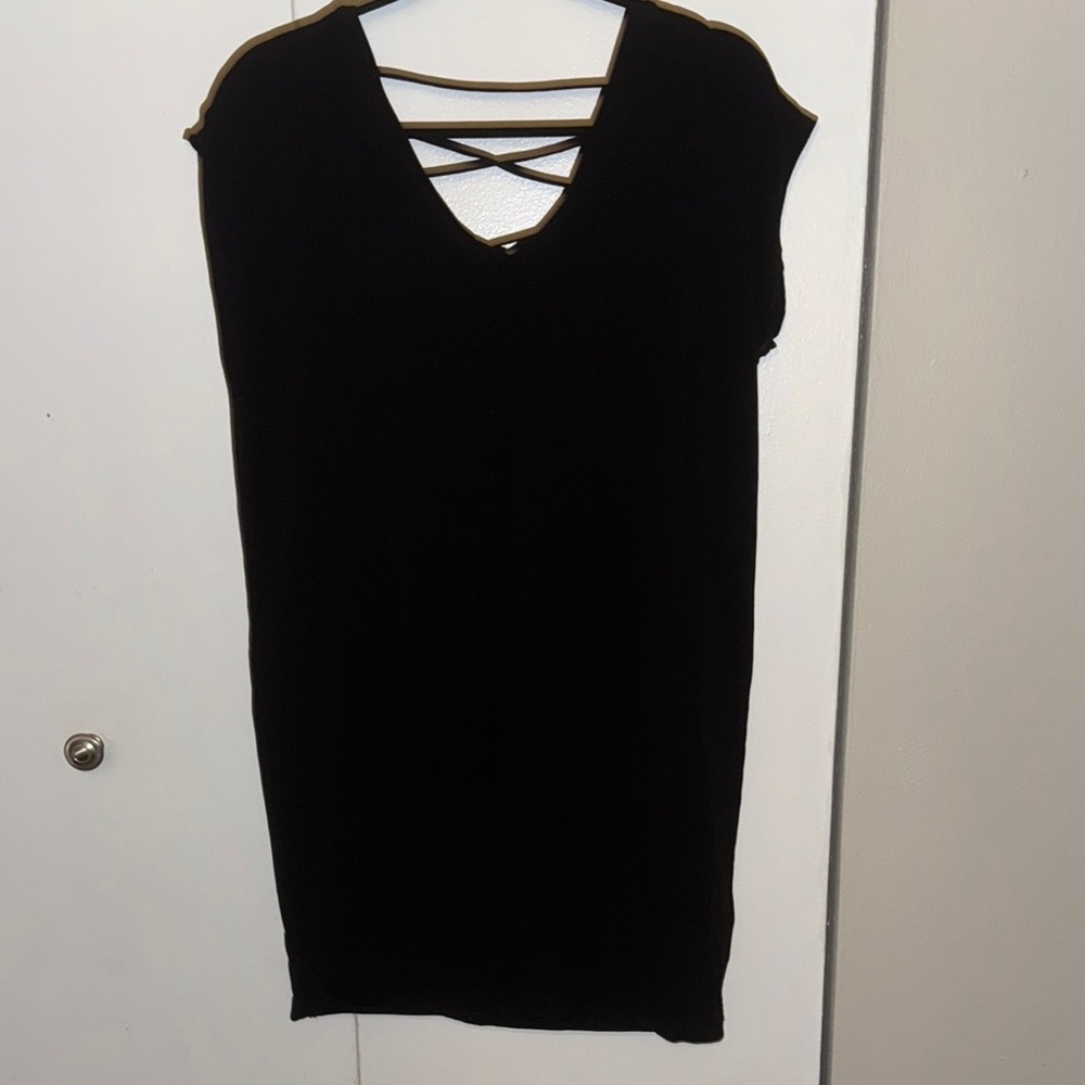 Reserved Black Dress with Gold Accents